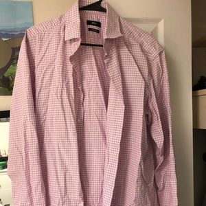 Pink checkered Hugo Boss button up